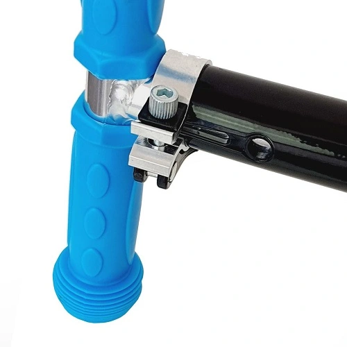 Dětská balanční koloběžka s LED kolečky – modrá (nosnost 40 kg)