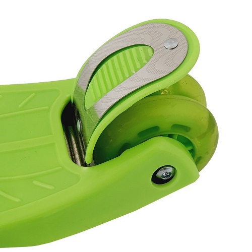 Dětská balanční koloběžka s LED kolečky – zelená (nosnost 40 kg)