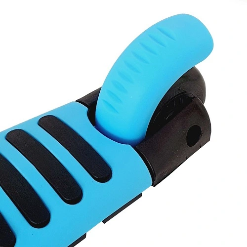 Dětská balanční koloběžka 3v1 s LED kolečky a skládacím sedátkem - modrá