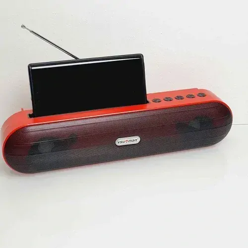 Bezdrátový Bluetooth reproduktor VNN-360S červený: 10W, ekvalizér, stojánek
