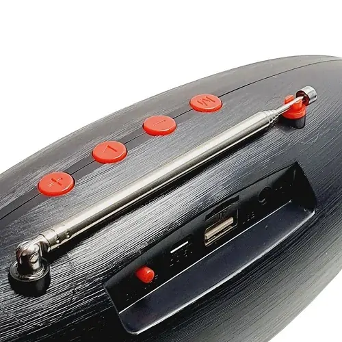 Bezdrátový Bluetooth reproduktor N214 červený: 6W, FM rádio, anténa