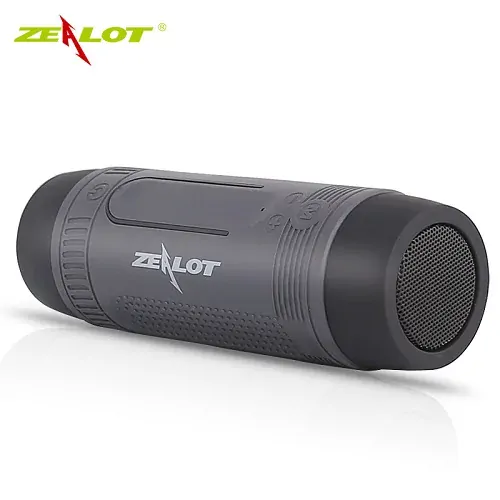 Outdoorový reproduktor Zealot S1 šedý: Powerbanka, svítilna a držák, IPX5