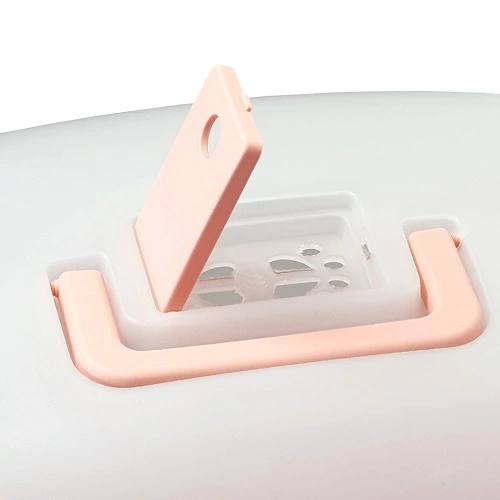 Krytá toaleta pro kočky eliminující zápach - růžová - 56 cm 