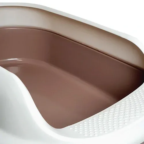 Otevřená toaleta pro kočky hnědá - 56 cm