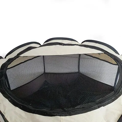 Ohrádka pro psy a kočky - 74x74x47 cm - šedá