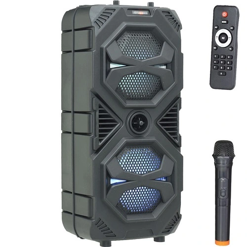 Bluetooth reproduktor ZQS8212 černý – 59 cm, 40 W, FM rádio + bezdrátový mikrofon
