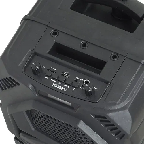 Bluetooth reproduktor ZQS8212 černý – 59 cm, 40 W, FM rádio + bezdrátový mikrofon