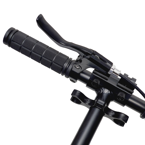 Městská odpružená koloběžka s ruční brzdou a koly 8" - bílá