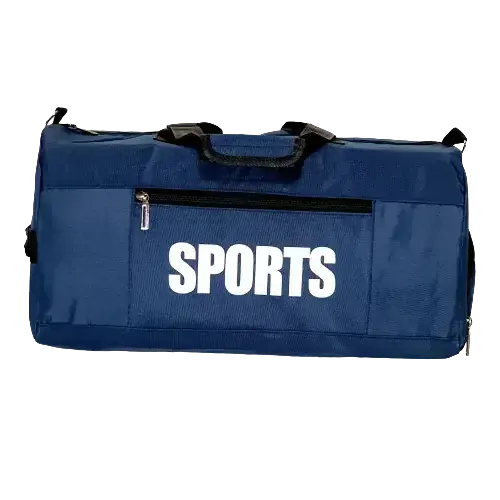 Sportovní taška přes rameno 37l – modrá s oddělenou kapsou na boty