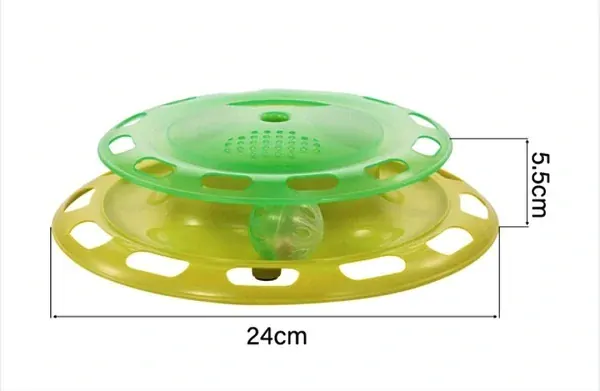 Interaktivní hračka pro kočky Cat Turntable s dávkovačem krmiva – zelená