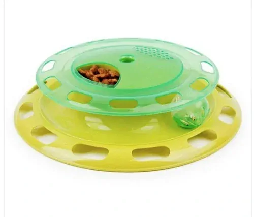 Interaktivní hračka pro kočky Cat Turntable s dávkovačem krmiva – zelená