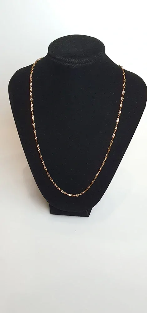 Ocelový řetízek kroucený rosegold