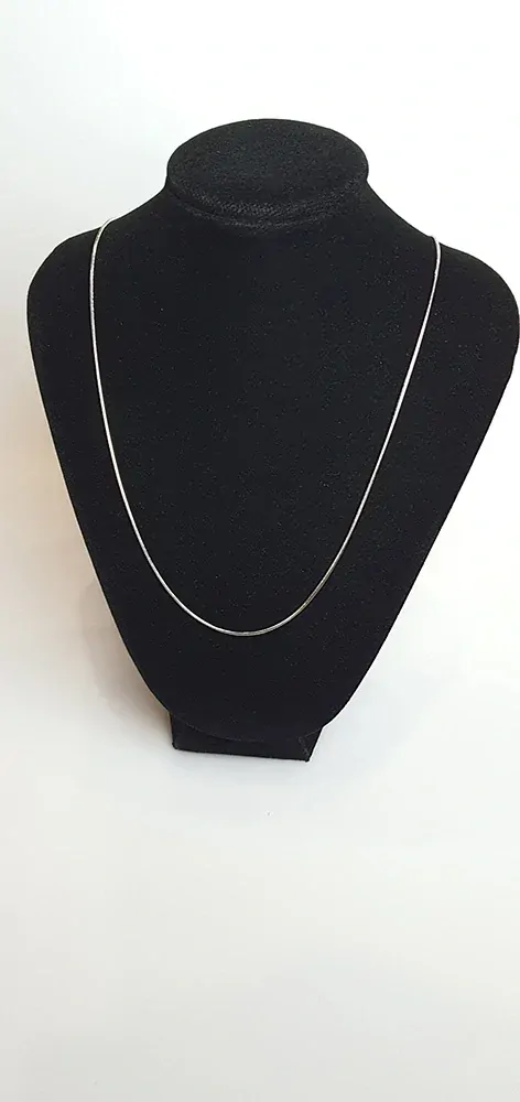 Ocelový řetízek stříbrný 50cm - kulatý