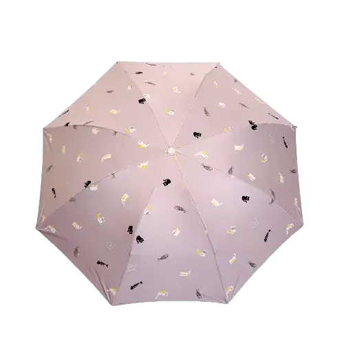Dámský skládací deštník - kočka