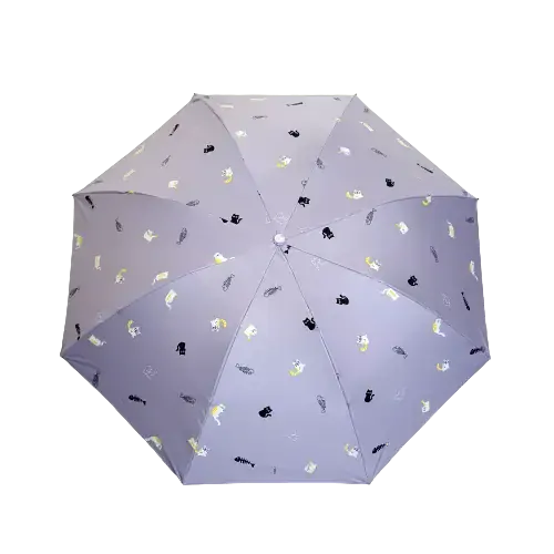 Dámský skládací deštník - kočka