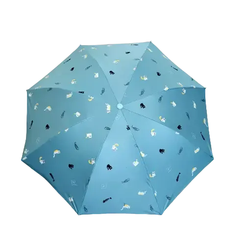 Dámský skládací deštník - kočka