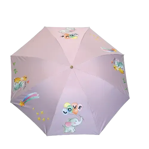 Dámský skládací deštník - vzor slon