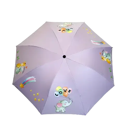 Dámský skládací deštník - vzor slon