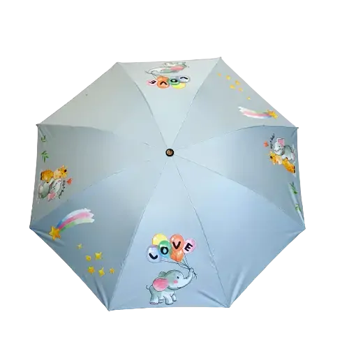 Dámský skládací deštník - vzor slon