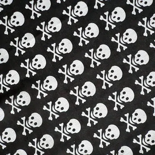 Bavlněný šátek - potisk lebka