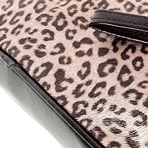 Kosmetická taštička Leopard – bronzová, 28x17 cm