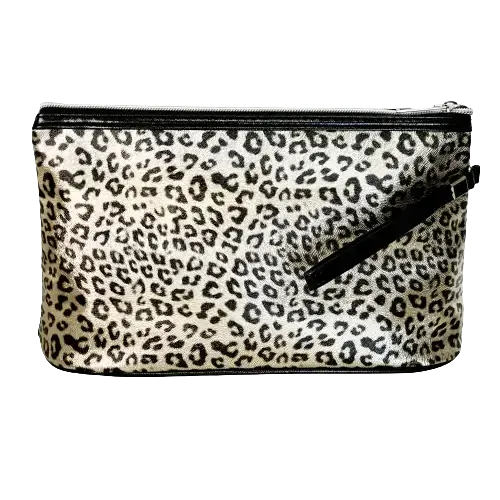 Kosmetická taštička Leopard – zlatá, 28x17 cm