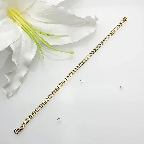 Pánský náramek ocelový - zlatý