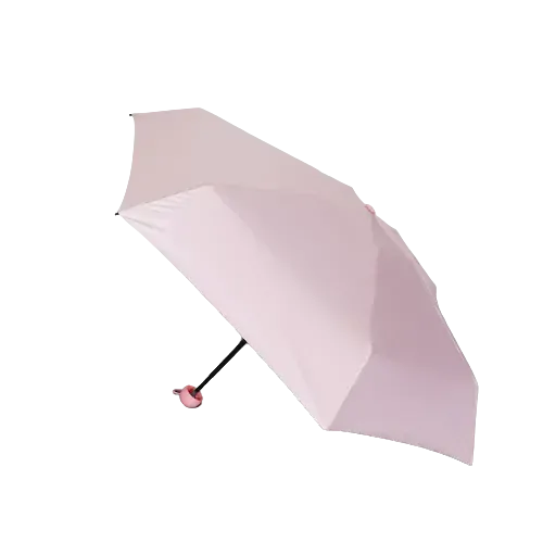 Dámský mini skládací deštník v plastovém pouzdru - vínový