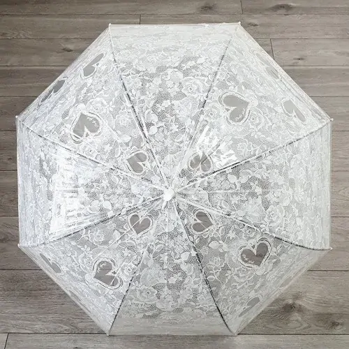 Svatební deštník holový - srdce