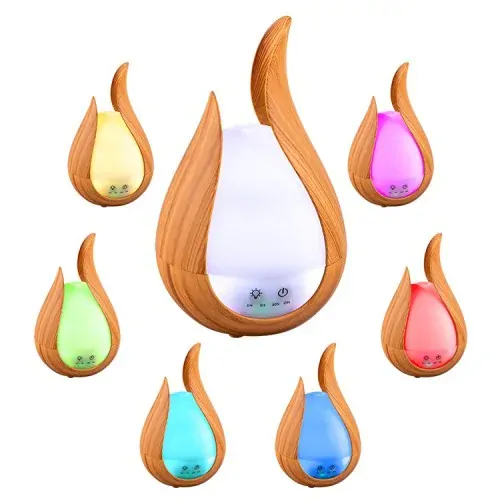 Ultrazvukový aroma difuzér 200 ml – dekor dřevo, dálkové ovládání