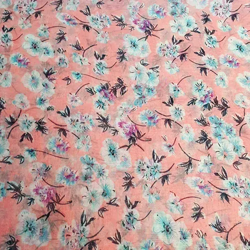 Dámská šála tunel se vzorem - kytka