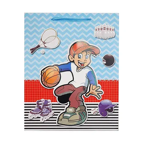 Velká dárková taška - 3D dětská - basketbalista