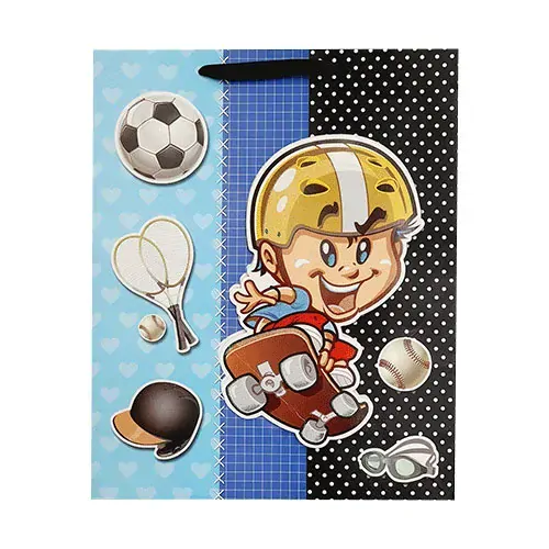 Velká dárková taška - 3D dětská - basketbalista