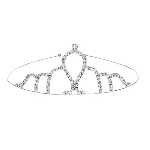 Štrasová korunka - stříbrná -1