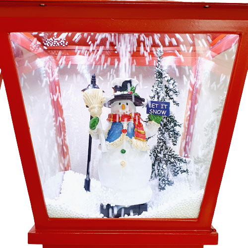 Vánoční pouliční lampa sněhulák - 180 cm