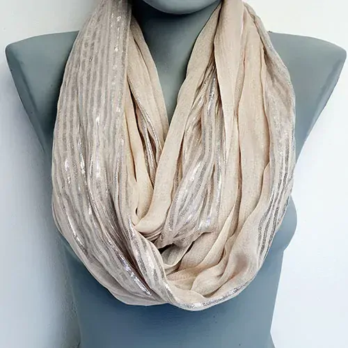 Dámská šála tunel pruhy 