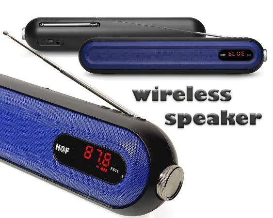 Bezdrátový Bluetooth reproduktor HF-F511 modrý: LCD, 10W, TWS, FM