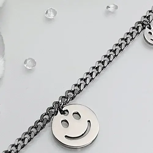 Dámský ocelový náramek - smajlík