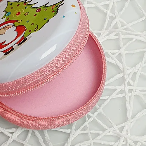 Plechová dárková krabička - vánoční motiv - sv.modrá