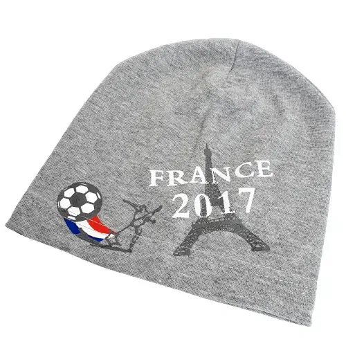 Dětská bavlněná čepice France 2017 – jarní/podzimní, šedá