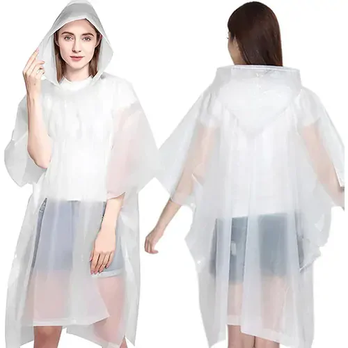 Pončo pláštěnka pro dospělé EVA – bílá, unisex