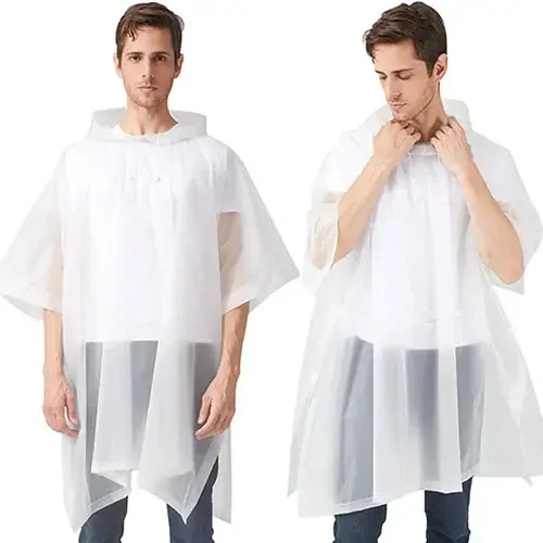 Pončo pláštěnka pro dospělé EVA – bílá, unisex