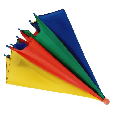 Barevný skládací deštník na hlavu