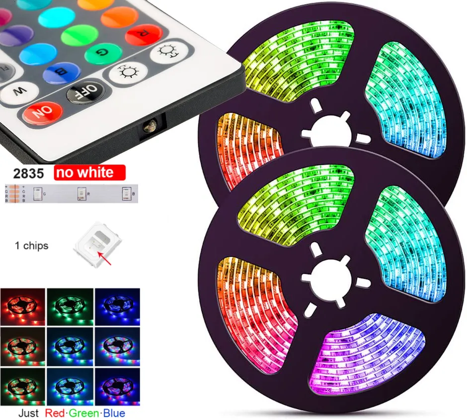 Barevný RGB LED pásek 10m (2x5m) - dálkové ovládání