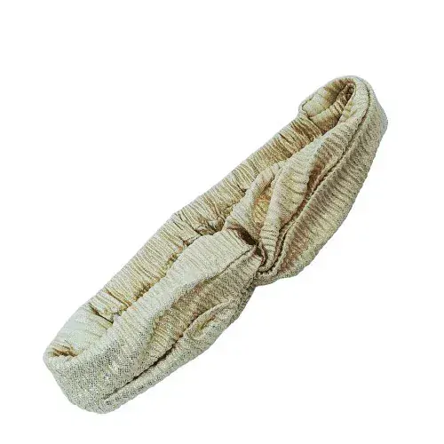 Látková čelenka "uzel" - šátek - černá