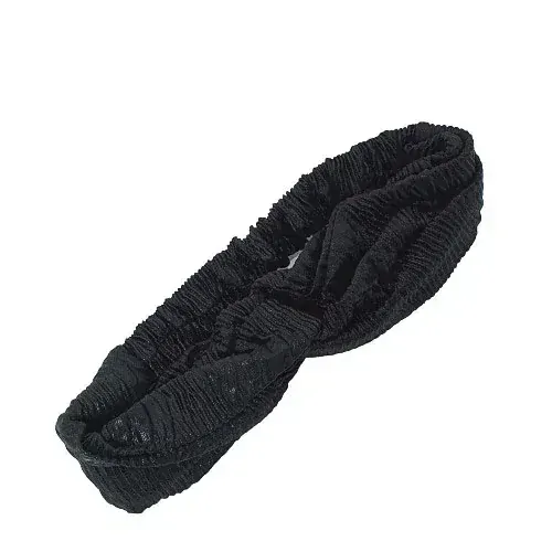 Látková čelenka "uzel" - šátek - černá