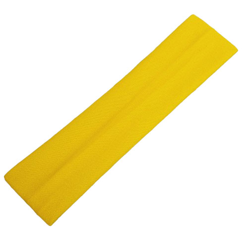 Látková elastická čelenka - žlutá - 5cm