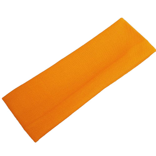 Látková elastická čelenka - oranžová - 6,5cm