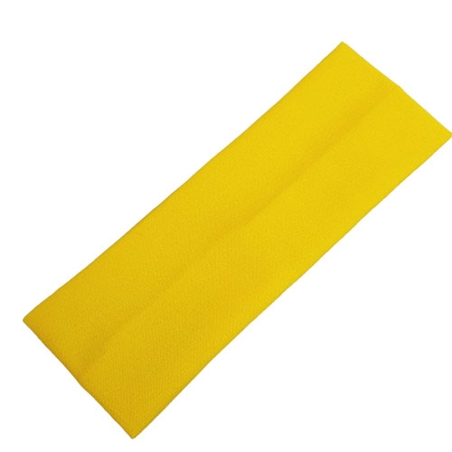 Pružná látková čelenka - žlutá - 6,5cm