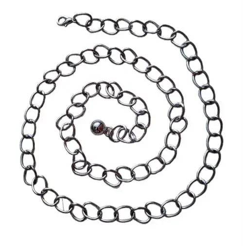 Kovový řetízkový opasek - stříbrný